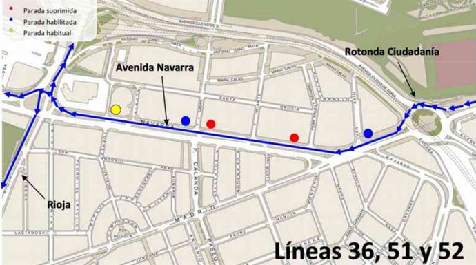 Archivo - Los trabajos de reforma integral de la avenida de Navarra provocará cortes en el acceso a la ciudad a partir del 10 de enero.