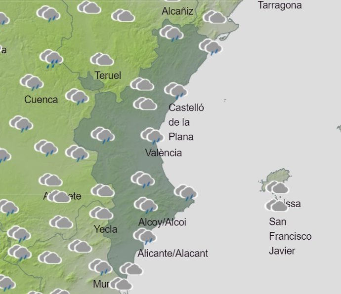 Predicción meteorológica del domingo 8 de enero