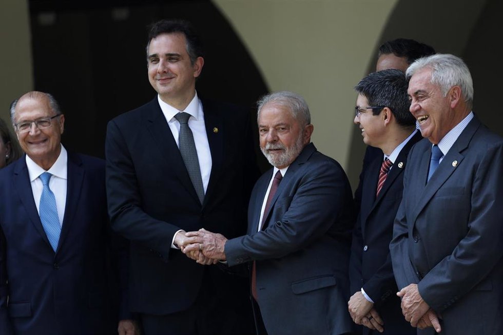 Rodrigo Pacheco y Luiz Inácio Lula da Silva