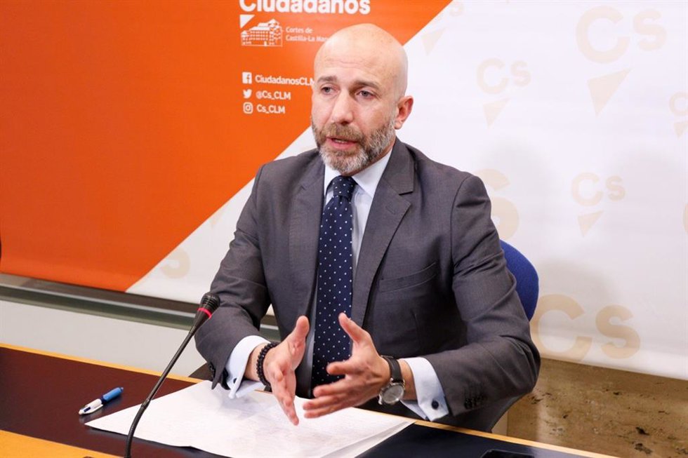 Archivo - El portavoz de Ciudadanos en las Cortes de Castilla-La Mancha, David Muñoz Zapata