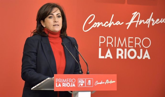 La secretaria general del PSOE riojano, Concha Andreu