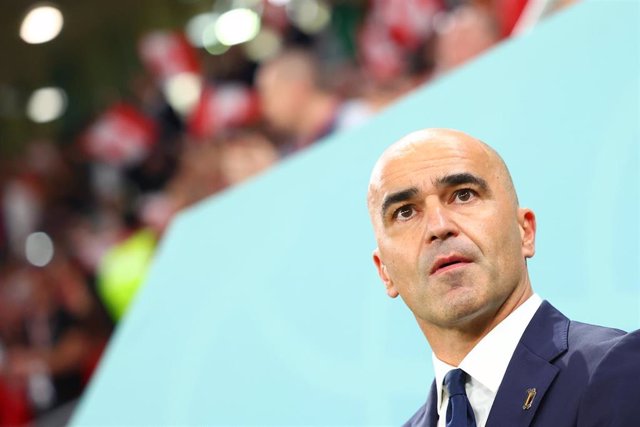Archivo - El entrenador español Roberto Martínez, en un partido del Mundial de Qatar 2022 con Bélgica