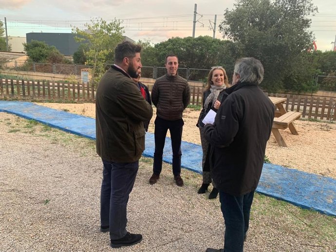 El portavoz del PP en el Consell insular de Mallorca, Lloren Galmés, en  el Parque Ferroviario de Mallorca.
