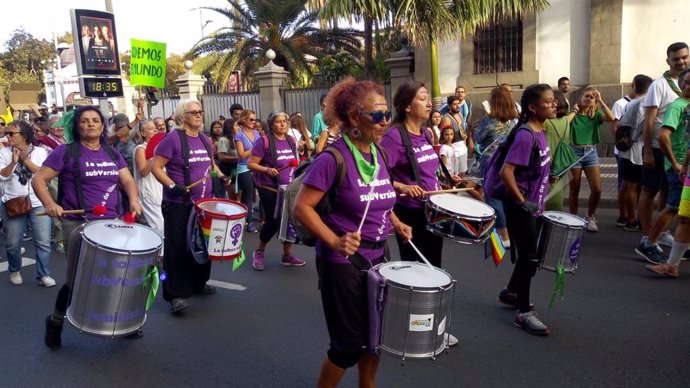 Archivo - Una de las movilizaciones de Red Feminista de Gran Canaria