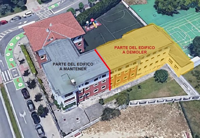 Plano del proyecto en el entorno de Misioneras del Sagrado Corazón de Jesús y María.