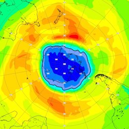 Archivo - El agujero dentro de la capa de ozono sobre la Antártida sigue "dentro de la media" en 2022