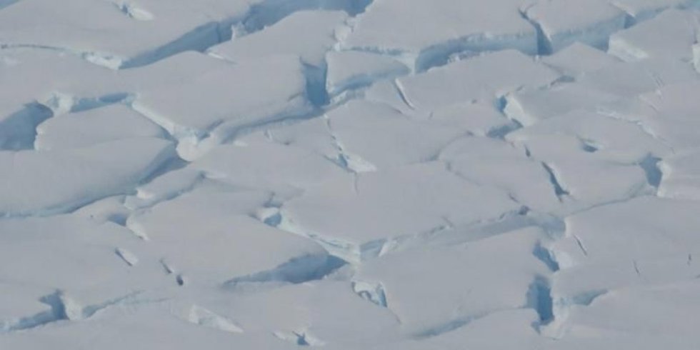 Superficie del glaciar Thwaites