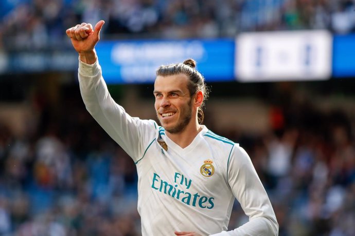 Archivo - Gareth Bale of Real Madrid celebrates the goal during the Santander League, La Liga, soccer match played at Santiago Bernabeu Stadium, Madrid, Spain, between Real Madrid and CD Leganes, April 28, 2018.