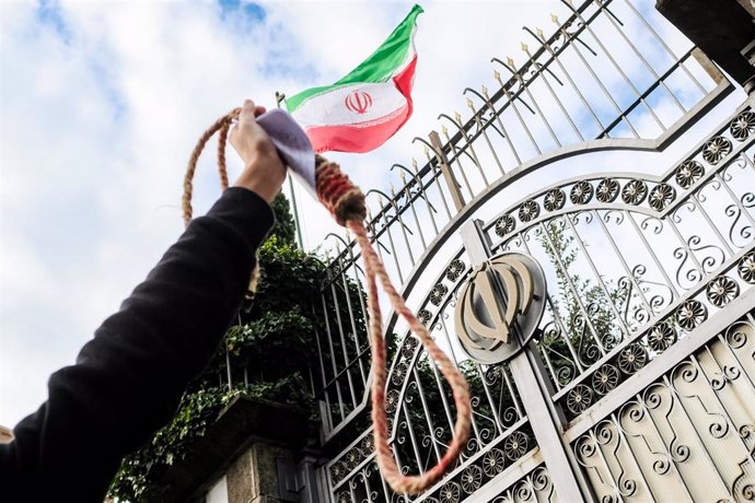 Una protesta en Roma contra las ejecuciones en Irán (Archivo)