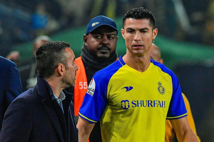 03 January 2023, Saudi Arabia, Riyadh: Portuguese soccer player Cristiano Ronaldo attends a ceremony at Mrsool Park stadium for his official presentation as a player of Al-Nassr FC. Photo: Mohammed Almsaad/Saudi Press Agency/dpa