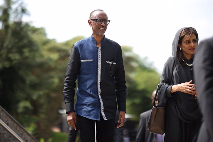 Archivo - El presidente de Ruanda, Paul Kagame