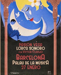 Cartell del concert de Pasión Vega a Barcelona