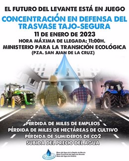 Cartel que invita a asistir a la concentración en Madrid