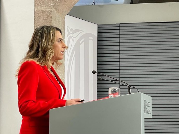 La portavoz del Govern, Patrícia Plaja, en una rueda de prensa este martes 10 de enero de 2023.