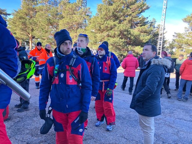 Operativo de búsqueda del montañero desaparecido en la sierra de Béjar (Salamanca).