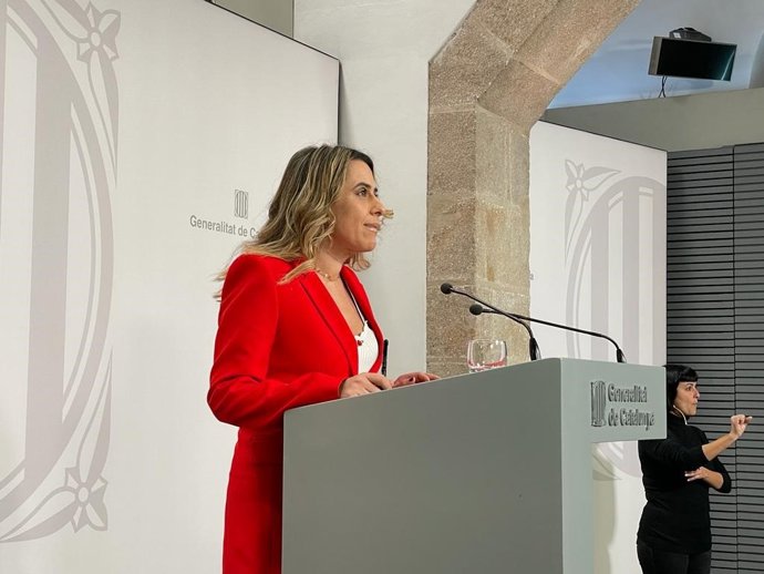La portavoz del Govern, Patrícia Plaja, en una rueda de prensa este martes 10 de enero de 2023.