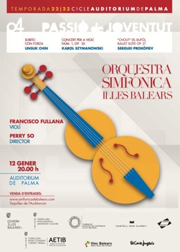 Cartel del próximo concierto de la Orquesta Sinfónica.