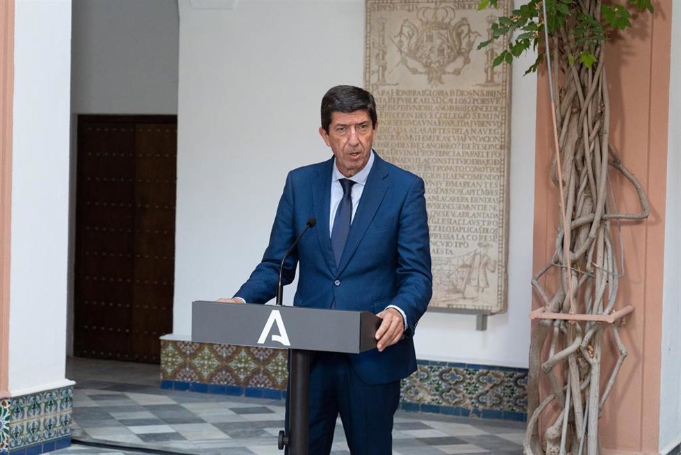 Archivo - El presidente del Consejo Económico y Social, Juan Marín, en el acto de la jura de su cargo, en imagen de archivo en Sevilla