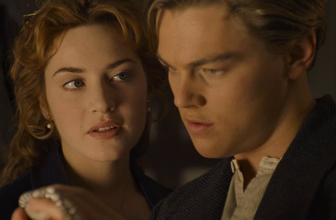 Kate Winslet y Leonardo DiCaprio en Titanic.