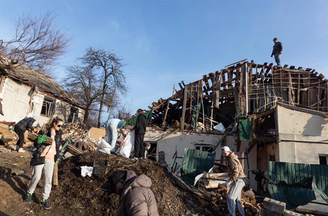 Edificio destruido en Ucrania