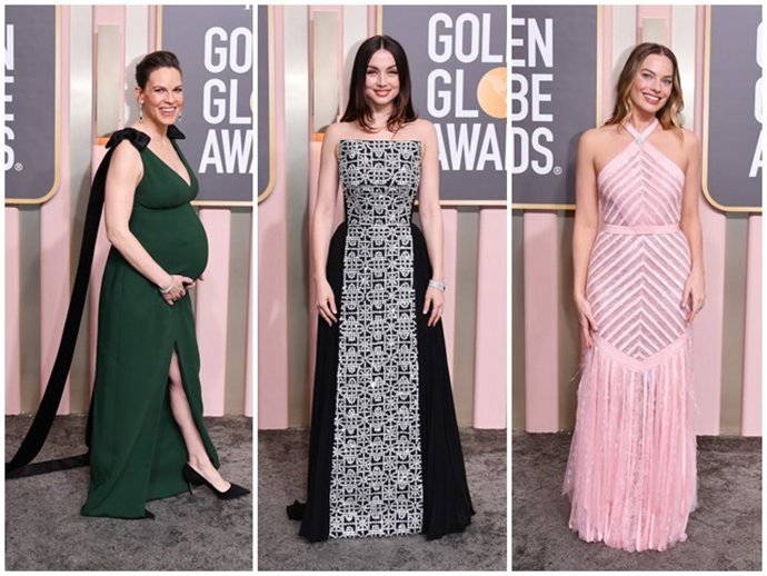 Archivo - Hillary Swank, Ana de Armas y Margot Robbie, entre las mejor vestidas de la noche