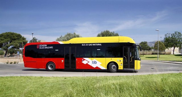 Archivo - Autobús de gas natural del TIB.