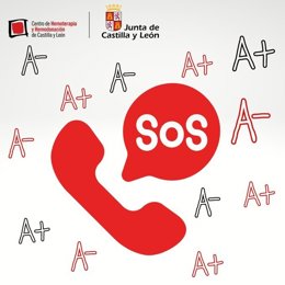 Gráfico elaborado por @donasangreCYL con el mensaje de SOS a los donantes de los grupos A+ y A-