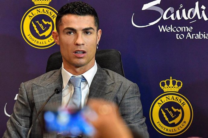 Cristiano Ronaldo durante su presentación como nuevo jugador del Al Nassr saudí