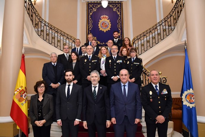 Primera reunión de la comisión del bicentenario de la Policía Nacional, presidida por el ministro Fernando Grande-Marlaska