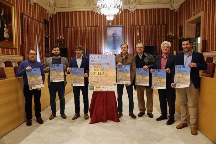 Presentación del XLVIII Abierto Internacional Ciudad de Sevilla en el Ayuntamiento hispalense.