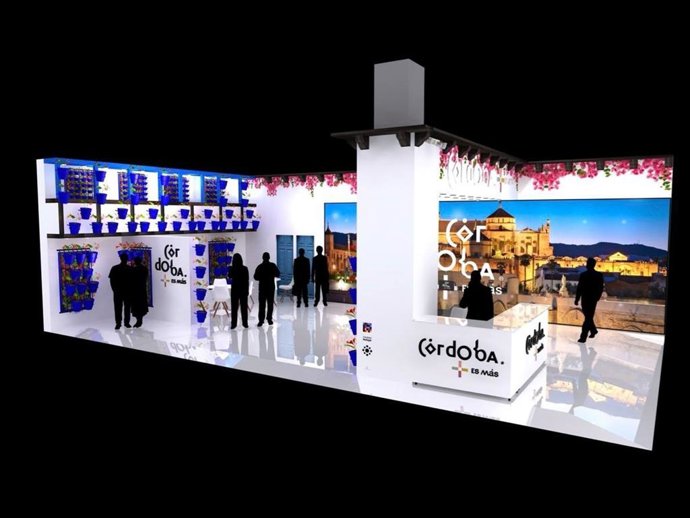 Simulación del 'estand' de Córdoba capital en Fitur 2023.