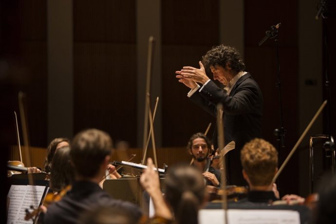 Imagen de archivo de una orquesta