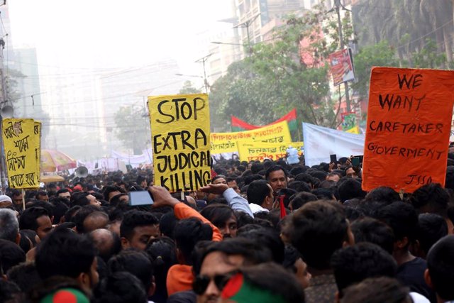 Una manifestación organizada en Dacca por el BNP