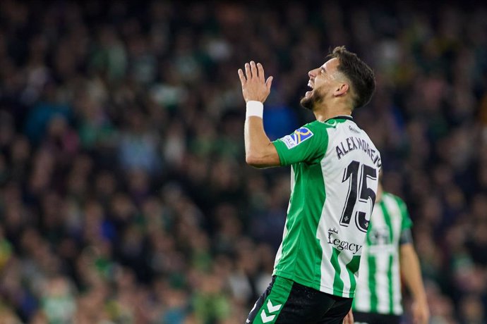 Alex Moreno of Real Betis laments during the spanish league, La Liga Santander, football match played between Real Betis and Athletic Club at Benito Villamarin stadium on December 29, 2022, in Sevilla, Spain.