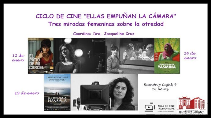 Cartel del ciclo de cine 'Ellas empuñan la cámara'.