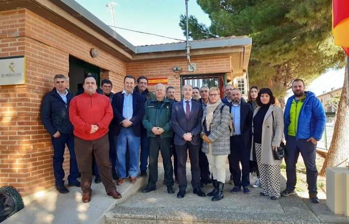 Reunión del subdelegado del Gobierno en Zaragoza, Fernando Beltrán, con alcaldes y concejales de la Comarca de Valdejalón para hablar de seguridad en el medio rural.