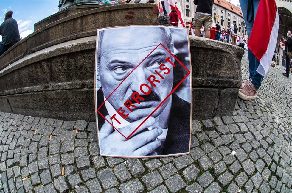 Archivo - Manifestación en Múnich, Alemania, contra el Gobierno de Bielorrusia