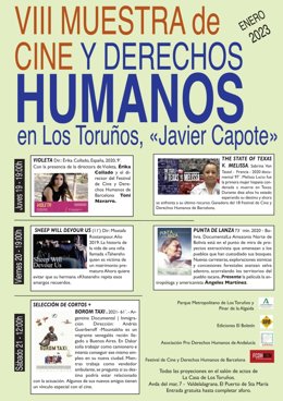 Cartel de la VIII Muestra de Cine y Derechos Humanos en el Parque de Los Toruños, en El Puerto de Santa María (Cádiz)