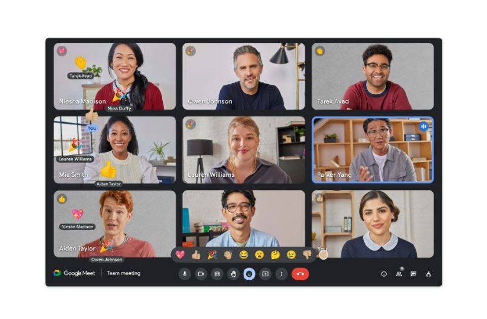 Emojis en Google Meet