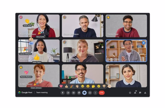 Emojis en Google Meet