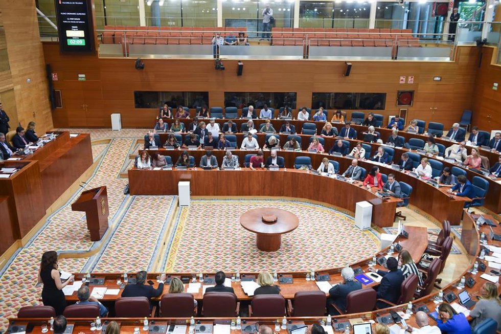 Archivo - Hemiciclo de la Asamblea de Madrid durante un pleno, a 22 de septiembre de 2022, en Madrid (España) 