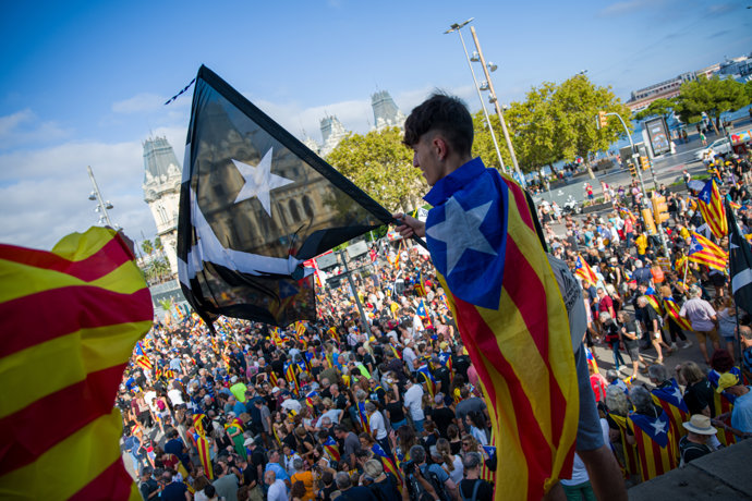 Manifestación independentista catalana