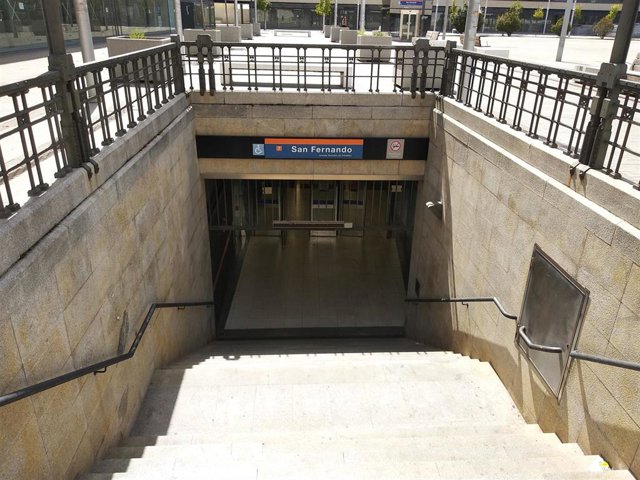 Archivo - Estación de Metro en San Fernando de Henares.
