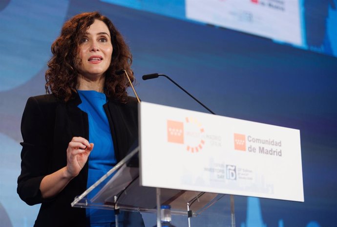 Isabel Díaz Ayuso en su intervención en el foro Spain Investors Day
