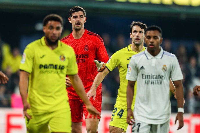 El portero del Real Madrid Thibaut Courtois, en un partido ante el Villarreal.