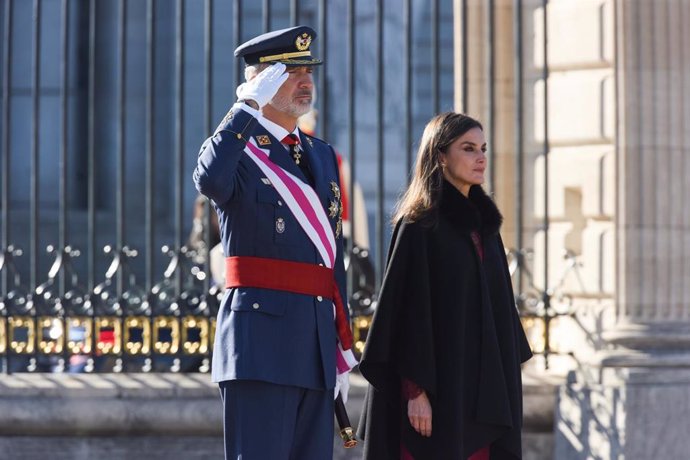 El Rey Felipe VI y la Reina Letizia el pasado 6 de enero en la celebración de la Pascua Militar