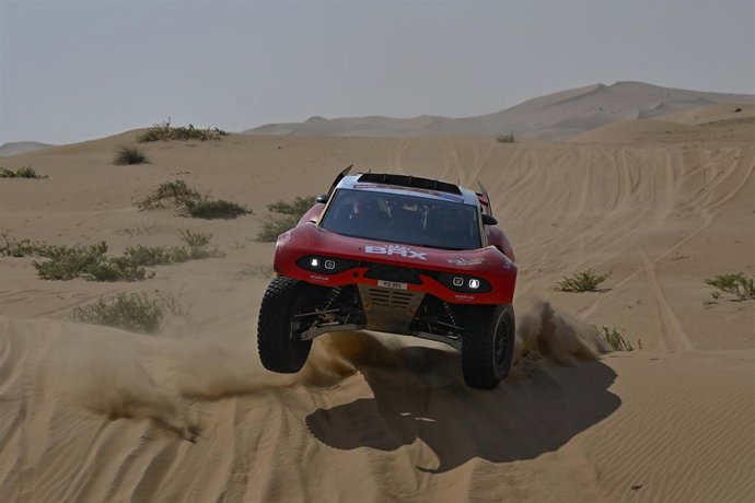 201 LOEB Sébastien (fra), LURQUIN Fabian (bel), Bahrain Raid Extreme, BRX, Prodrive Hunter, Auto, FIA W2RC, action during the Stage 10 of the Dakar 2023 between Haradh and Shaybah, on January 11, 2023 in Shaybah, Saudi Arabia - Photo Gigi Soldano / DPPI