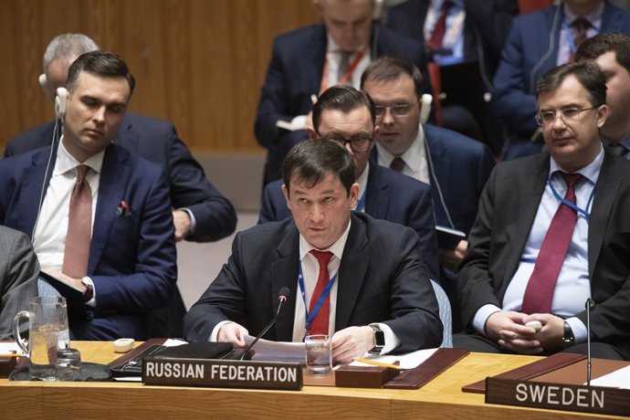 Archivo - El representant de Rússia davant l'ONU, Dmitri Polianski