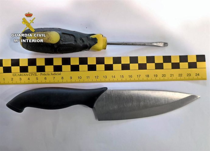 Imagen del arma empleada en la agresión