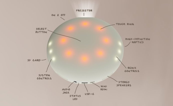 El nuevo proyector portátil desarrollado por Kano, Stem Projector.